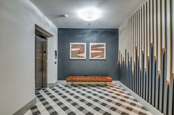 Aura Avant Apartments in Lewisville, Texas Climate Controlled Hallway